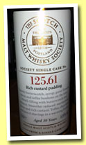 Glenmorangie 10 yo (61%, Scotch Malt Whisky Society, #125.61, ‘Rich custard pudding’, +/-2012) 